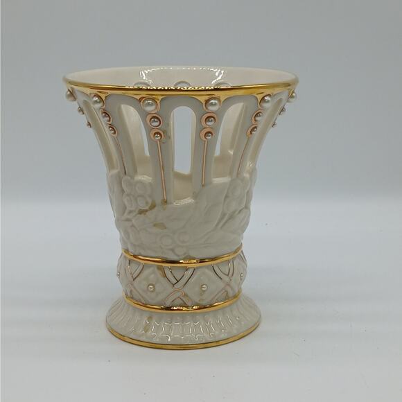 Lenox Illuminations Florentine and Pearl Trumpet Votive Candle Holder - Picture 3 of 9